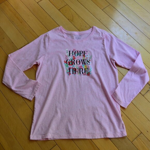 VERA BRADLEY PINK HOPE GROWS HERE Breast Cancer Awareness Cotton T-SHIRT Size L - Picture 1 of 6